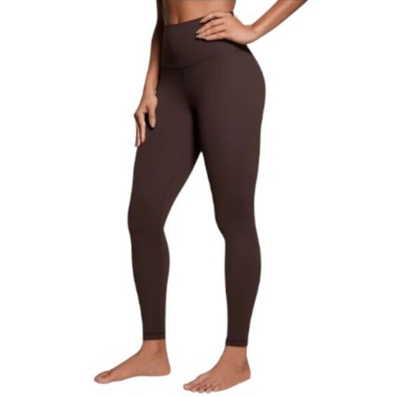 CRZ Yoga coffee brown Butterluxe yoga origin high-waist leggings size 10 NWT - Picture 1 of 10